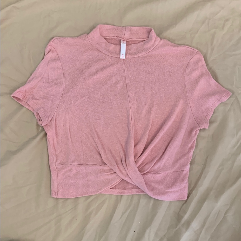 Xhilaration Baby Pink Semi-Cropped Blouse